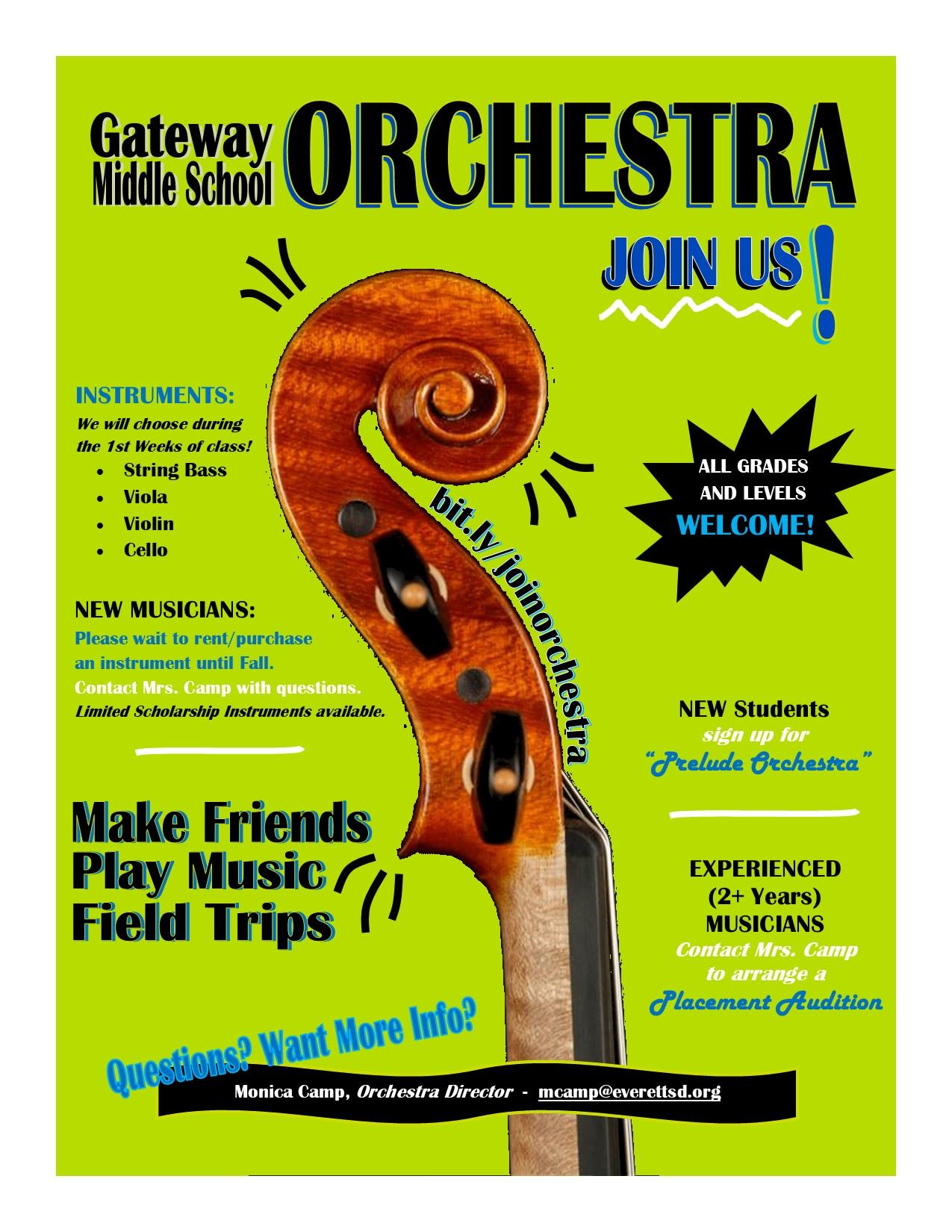 Green Join Orchestra Poster Green Join Orchestra Poster